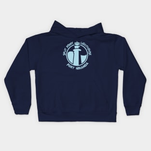 Split Point Lighthouse, Round the Twist Kids Hoodie